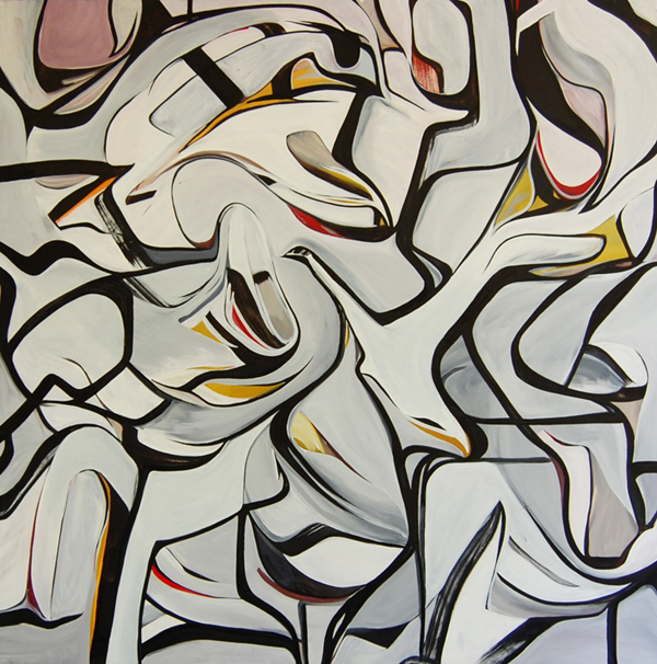 150x150cm olieverf op canvas
