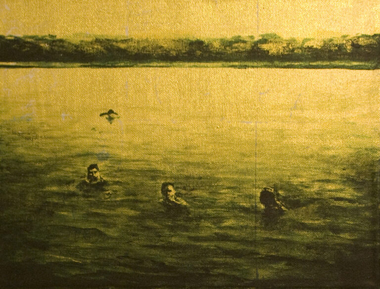 MEMO- 2017, oilpaint and gold on canvas, 24 x 18 cm