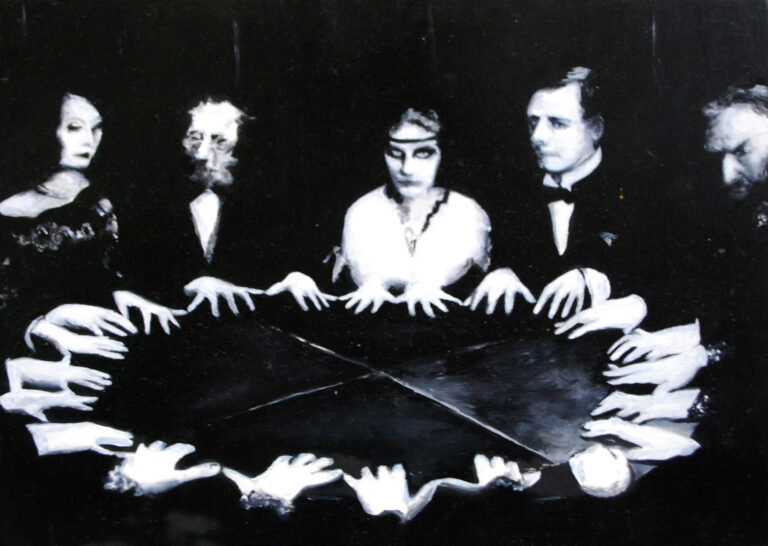 SEANCE- 2019, oilpaint on panel, 13 x 18 cm
