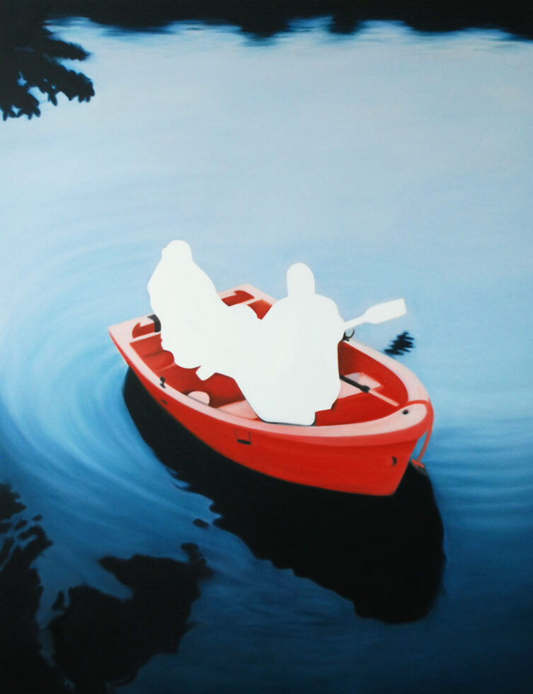 BOAT- 2019, oilpaint on canvas, 140 x 180 cm