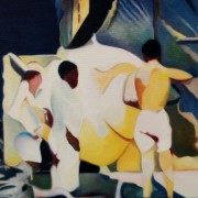 FAT MAN - 2019, oilpaint on canvas, 35 x 35 cm