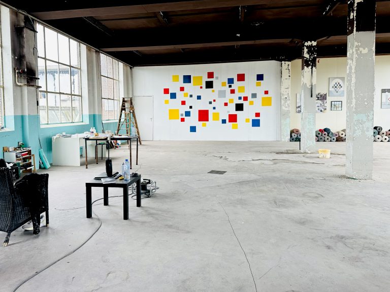 View on temporary studio while making installations for ORIGINE - Summer 2023