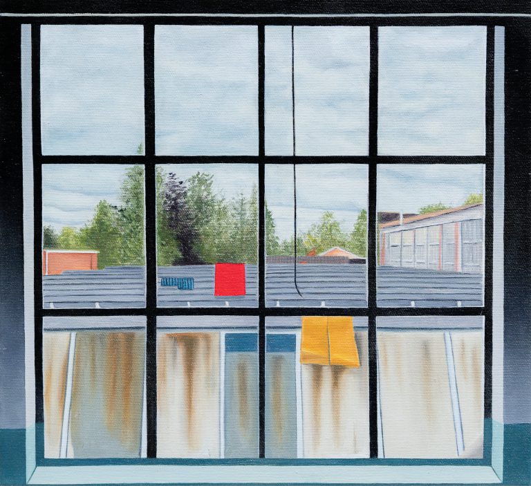 POSSIBLE VIEW ON RHYTHM 2023, 40 x 43 cm, oilpaint on canvas