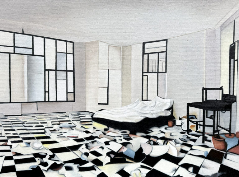 ARRIVE/DEPART (NEW BEGINNING)- 2024, 45 x 60 cm, oilpaint on canvas