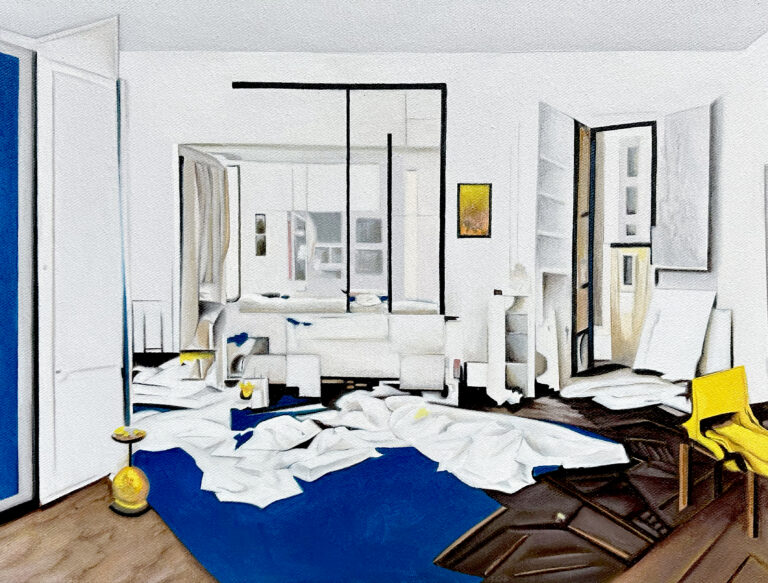 BETWEEN (THEN AND NOW)- 2024, 38 x 50 cm, oilpaint on canvas